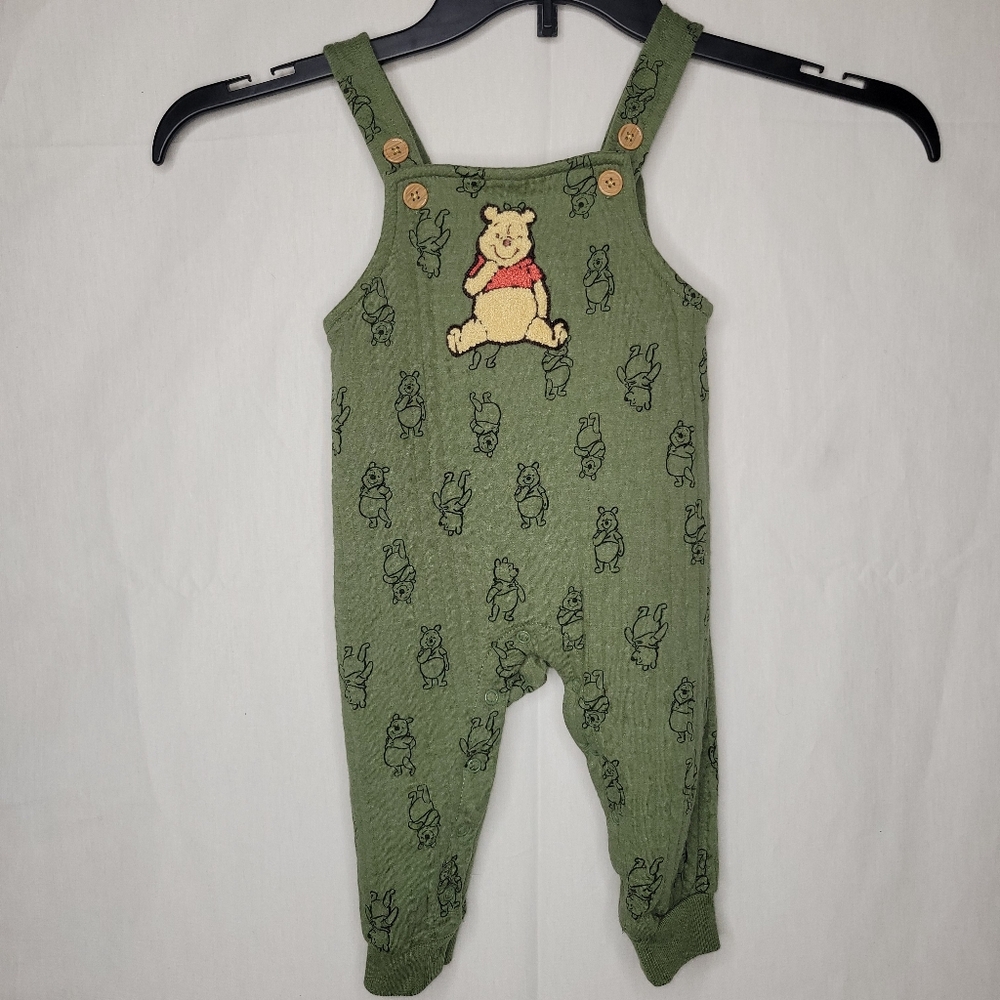 Disney Green Winnie The‎ Pooh Overalls Size 12 Months